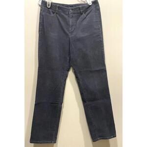 Talbots Heritage Straight Leg Corduroy Pants Gray Stretch  Womens 12 Petite